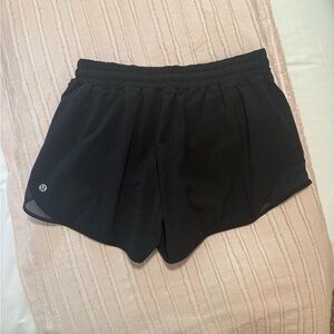 Size 10 Tall 4 in Inseam Black Lululemon Hotty Hot Shorts